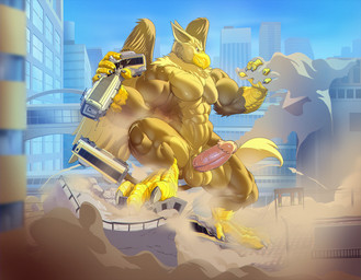 abs anthro balls beak brown_body building building_destruction city city_background city_destruction cityscape claws destruction erection feathered_wings feathers feet finger_claws fingers genitals house humanoid_genitalia humanoid_penis landscape_dwarfing macro macro_anthro macro_male male muscular muscular_anthro muscular_male nude outside paws pecs penile penis rampage sky smile smoke solo tail toe_claws toes vehicle vehicle_destruction vein veiny_penis wings javkiller mythology carpo avian gryphon mythological_avian mythological_creature 2018 hi_res