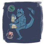 after_transformation ambiguous_gender anthro clothing dirty dirty_clothing dirty_socks footwear group male male/male mind_break musk paws sock_transformation socks transformation trio tealfolf drazil_revol animate_inanimate bovid caprine crocodile crocodilian fish goat mammal marine reptile scalie shark hi_res