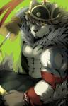 abs anthro biceps clothed clothing fur kemono male mongolian mongolian_clothing muscular muscular_anthro muscular_male pecs solo tattoo tach8 lifewonders tokyo_afterschool_summoners temujin_(tas) canid canine canis mammal wolf 2017 absurd_res digital_media_(artwork) hi_res