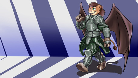anthro armor back_wings brown_clothing brown_gloves brown_handwear clothing gloves handwear male solo wings adalore casandro felid lion mammal pantherine 16:9 widescreen
