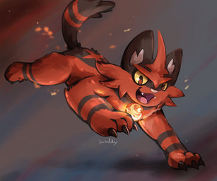 3_toes ambiguous_gender claws fangs feet feral open_mouth quadruped solo stripes teeth toe_claws toes tongue waddledox nintendo pokemon felid generation_7_pokemon mammal pokemon_(species) torracat 2016 digital_media_(artwork)