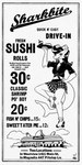 50s_attire accessory advertisement anthro blush bow_ribbon carhop diner female food hair_accessory hair_bow hair_ribbon populuxe quad_skates restaurant ribbons roller_skates smile solo teeth text posspowered fish marine shark 1:2 english_text hi_res monochrome