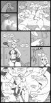 1:2 absurd_res anthro big_breasts bikini breasts butt cleavage clothed clothing comic curvy_figure dialogue english_text european_mythology female greek_mythology hair hi_res huge_breasts hydra lagomorph lagotrope leporid male mammal mythology rabbit swimwear text thick_thighs voluptuous weapon wide_hips