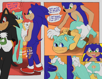 age_difference anal anal_penetration andromorph anthro anthro_on_anthro anthro_penetrated anthro_penetrating anthro_penetrating_anthro bdsm blush bodily_fluids bondage bound cigarette clothing crossgender cum cum_in_ass cum_inside dialogue duo_focus erection footwear forced forced_prostitution genital_fluids genitals gloves green_eyes group handwear intersex male male/male male_penetrated male_penetrating male_penetrating_male mta_crossgender mti_crossgender open_mouth penetration penis prostitution rape restraints rope rope_bondage sex shota simple_background speech_bubble text trafficking trio young young_anthro young_male younger_penetrated breadbitch420 sega sonic_the_hedgehog_(series) fan_character shadow_the_hedgehog sonic_the_hedgehog eulipotyphlan hedgehog mammal absurd_res comic english_text hi_res multiple_scenes