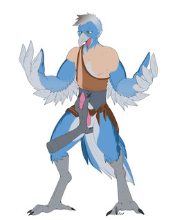 ambiguous_gender anthro avian_feet beak bottomwear claws clothed clothing clothing_lift disembodied_foot duo erection feather_growth feathers feet foot_fetish foot_play footjob genitals green_eyes growth half_naked head_grab human_to_anthro loincloth loincloth_lift male male/ambiguous mid_transformation penile penis scuted_legs scutes sex sitting species_transformation spread_toes standing toe_claws toes tongue tongue_out transformation tribal tribal_clothing winged_arms wings narusewolf nintendo the_legend_of_zelda macdaracc avian human humanoid mammal rito hi_res