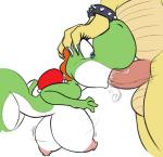 anthro balls belly bent_over big_belly big_breasts bodily_fluids bowser breasts curvy_figure dominant dominant_male duo erection faceless_character faceless_male fellatio female forced genitals green_yoshi hand_on_head hanging_breasts huge_breasts humanoid_genitalia humanoid_penis koopa makeup male male/female mario_bros mascara nintendo nipple_dip nipples non-mammal_breasts non-mammal_nipples nude oral oral_penetration penetration penile penis rape saliva scalie seiiartworks sex thick_thighs voluptuous yoshi