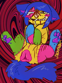 abstract_background animal_genitalia animal_vulva blind_eye blood blood_on_face blood_splatter blush blush_lines blush_stickers bodily_fluids bone canine_genitalia canine_vulva crying exposed_bone eye_scar facial_scar female feral genitals gore gunshot gunshot_wound masochism nosebleed pawpads scar self-harm skull smile solo sparklefur stitch_(sewing) tears vulva jackrabbit_(artist) avery_(klbblez) domestic_cat felid feline felis mammal undead zombie 2024 3:4 absurd_res digital_drawing_(artwork) digital_media_(artwork) hi_res ibispaint_(artwork) sketch