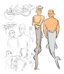 blush clothed clothing duo fight group male male/male size_difference split_form topless trio xiunens haikyuu!! mermay kentarou_kyoutani shigeru_yahaba animal_humanoid fish fish_humanoid humanoid marine marine_humanoid merfolk shark shark_humanoid 2018 absurd_res digital_drawing_(artwork) digital_media_(artwork) hi_res