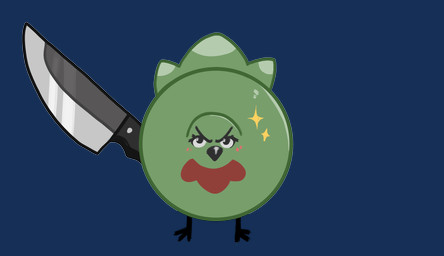 blush blush_lines chest_tuft chibi feathers female green_body green_feathers knife looking_at_viewer solo sparkles sphere tail tail_feathers tuft firaafterdark eira_(eiraryyu) avian bird corvid javan_green_magpie magpie_(corvid) oscine passerine absurd_res alpha_channel hi_res