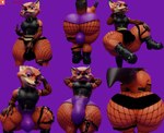 5_fingers alternative_fashion anthro armwear ball_bulge belt belt_collar big_butt black_boots black_claws black_clothing black_footwear black_thong black_topwear black_underwear boots bottomwear brown_markings bulge butt claws clothed clothing collar crossdressing eyeshadow facial_piercing fangs fingers fishnet_armwear fishnet_clothing fishnet_leggings fishnet_legwear footwear front_view frown fur gesture gloves_(marking) goth green_eyes half-closed_eyes hand_behind_head hand_gesture hand_on_leg hand_on_thigh hands_behind_head leggings legwear makeup male markings middle_finger multiple_poses narrowed_eyes nose_piercing orange_body orange_fur piercing pose purple_background purple_bottomwear purple_clothing purple_eyeshadow purple_shorts rear_view shoes shorts simple_background sitting_on_another smile solo spiked_collar spikes standing teeth thick_thighs thong topwear underwear camseven disney zootopia nick_wilde canid canine fox mammal 2024 3d_(artwork) digital_media_(artwork) english_description hi_res sketch_page
