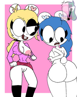 >:d anthro ass_out bared_teeth black_boots black_clothing black_footwear black_hair_tie blonde_hair blue_hair boots bottomwear bottomwear_pull buckteeth butt challenging clothed clothing clothing_pull duo exclamation_point female flashing flashing_breasts flashing_pussy footwear freckles fur furrowed_eyebrows genitals hair heart_(marking) markings mature_female nipple_outline nipples nude nude_anthro nude_female open_mouth partially_clothed partially_clothed_anthro partially_clothed_female pink_clothing pink_nipples ponytail pornography red_bottomwear red_clothing red_skirt sharp_teeth shocked shoes shortstack shortstack_female skirt skirt_pull surprised tail teeth teeth_showing the_symbol_bunnies vulva white_body white_fur cassidydemonic mama_bear_(the_symbol_bunnies_) vecky_masevl animal_humanoid bear beaver beaverbear humanoid hybrid magabear mammal mammal_humanoid polar_bear rodent ursid_humanoid ursine watermark mother_(lore) parent_(lore)