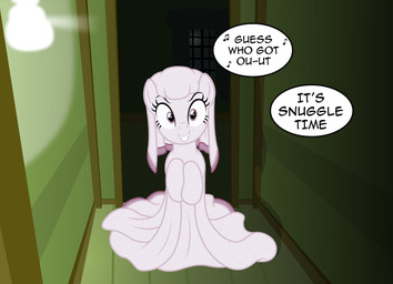 bedding blanket building dark dialogue evil_grin fangs female frown grin hallway house looking_at_viewer ponification smile smirk solo teeth text what_has_magic_done badumsquish hasbro my_little_pony fan_character miss_itchy_(oc) equid equine horse mammal pony 2018 absurd_res english_text hi_res