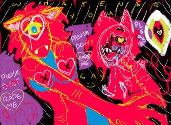 1_eye abstract_background ambiguous_gender animal_ears begging_to_stop breasts canine_teeth clitoris consent_themes crossed_arms cute_fangs ears_flat eyeburn fangs genitals intense nailed phallic rape_mention sketch_background smile solo sperm_cell teeth tooth_removal vulva x_nipples yonic anonymous_artist animal_humanoid cat_humanoid cyclops felid felid_humanoid feline feline_humanoid humanoid mammal mammal_humanoid sketch sketch_page nonbinary_(lore)