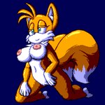 anthro big_breasts breasts butt crossgender female fur genitals hair half-closed_eyes mtf_crossgender narrowed_eyes nipples nude open_mouth pose pussy solo argento flygon_(artist) sega sonic_the_hedgehog_(series) miles_prower canid canine fox mammal 1:1 2022 artist_collaboration digital_media_(artwork) pixel_(artwork)