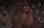 anthro balls bow_tie clothing erection genitals hat headgear headwear hot_breath looking_at_viewer male muscular muscular_male penis solo throbbing throbbing_penis top_hat white_eyes fanofthefurr five_nights_at_freddy's scottgames freddy_(fnaf) bear mammal animated short_playtime