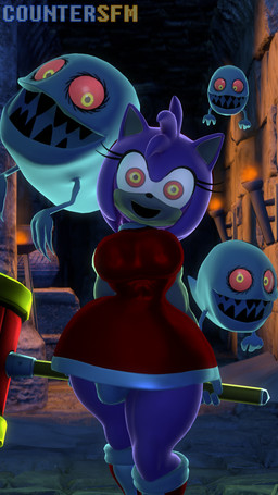 anthro big_breasts boots breasts bulge clothing curvy_figure dress female footwear fur glowing glowing_eyes gynomorph head_tilt holding_object holding_weapon holidays intersex looking_at_viewer panties panties_bulge piko_piko_hammer pink_body pink_fur possession red_boots red_clothing red_dress red_footwear sand shoes smile smiling_at_viewer solo underground underwear weapon white_clothing white_panties white_underwear countersfm halloween sega sonic_the_hedgehog_(series) amy_rose possessed_amy_rose boo_(sonic) eulipotyphlan ghost hedgehog mammal spirit 3d_(artwork) 9:16 digital_media_(artwork) hi_res source_filmmaker_(artwork)