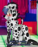 anthro aroused big_butt big_penis blush butt clothing dialogue dots floor genitals male markings nude penis solo spots spotted_body dvan_arts_(artist) 101_dalmatian_street 101_dalmatians clubstripes disney dvan_(character) dvan_(dvan_arts) fan_character canid canine canis dalmatian domestic_dog mammal hi_res