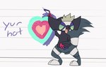 anthro heart_symbol lined_paper male painting solo standing text tongue tongue_out last_modified nintendo pokemon generation_9_pokemon grafaiai pokemon_(species) 14:9 digital_media_(artwork)