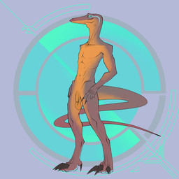 abs anthro athletic athletic_male balls blue_eyes claws collarbone darkened_genitalia digitigrade finger_claws flaccid foreskin genitals hands_on_hips humanoid_genitalia humanoid_penis long_tail male multicolored_body navel nude nude_male penis red_body saggy_balls simple_background smile snout solo standing tail tattoo toe_claws two_tone_body unretracted_foreskin yellow_balls yellow_body yellow_penis bullchicken lizard reptile scalie 1:1 absurd_res colored digital_drawing_(artwork) digital_media_(artwork) flat_colors hi_res