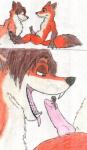 anthro duo erection extreme_size_difference fellatio genitals human_on_anthro interspecies knot male male/male oral penile penis sex size_difference tongue vore redboi disney zootopia boi_(redboi) gideon_grey nick_wilde canid canine fox human mammal red_fox true_fox traditional_media_(artwork)