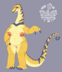 anthro areola biped breasts claws countershade_face countershade_neck countershade_tail countershade_torso countershading female genitals nipples non-mammal_breasts non-mammal_nipples pussy solo tail avian-king dinosaur diplodocid diplodocus prehistoric_species reptile sauropod sauropodomorph scalie hi_res