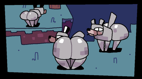 ambiguous_gender animated_gif big_butt bouncing bouncing_butt butt feral group huge_butt jiggling superiorfox microsoft minecraft mojang xbox_game_studios canid canine canis mammal pale_wolf_(minecraft) wolf wolf_(minecraft) animated short_playtime