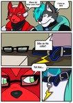 77chaos77 clothing collar costume david-967 death eyewear foxlightning(artist) glasses identity possession short takeover text transformation rex_equinox foxlightning absurd_res comic english_text hi_res