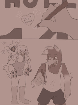 anthro bottomless carrying_another claws clothed clothing feathers featureless_crotch feet group happy male membrane_(anatomy) piggyback shirt simple_background talons tank_top toe_claws toes topwear trio webbed_feet winged_arms wings young young_anthro young_male miau charlie_(invalidnickname) taylor_vee anatid anseriform avian bird duck owl 3:4 absurd_res digital_media_(artwork) hi_res monochrome