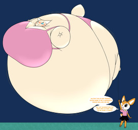 air_inflation anthro belly belly_expansion big_belly big_breasts black_bottomwear black_clothing black_nose black_skirt blush bodily_fluids body_inflation bottomwear bra breast_expansion breasts brown_horn clothing duo expansion eyelashes eyes_closed female floating fur helium_inflation horn huge_belly huge_breasts hyper hyper_belly hyper_inflation inflation multicolored_body multicolored_fur one_eye_closed open_mouth open_smile orange_body orange_fur orange_tail panties pink_bra pink_clothing pink_panties pink_topwear pink_underwear skirt smile speech_bubble spherical_inflation standing string tail talking_to_another tan_body tan_fur tan_tail tears text topwear two_tone_body two_tone_fur two_tone_tail underwear white_body white_fur white_tail heliumpanda aggretsuko sanrio fenneko tsunoda_(aggretsuko) antelope bovid canid canine fennec_fox fox gazelle mammal thomson's_gazelle true_antelope true_fox 2025 absurd_res alpha_channel digital_media_(artwork) english_text hi_res