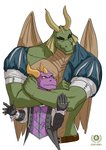 anthro blush clothing duo horn hug love male male/male muscular romantic romantic_ambiance romantic_couple size_difference smile wings donnero activision mythology spyro_reignited_trilogy spyro_the_dragon nestor_(spyro) rescued_dragons_(spyro) spyro dragon mythological_creature mythological_scalie scalie hi_res