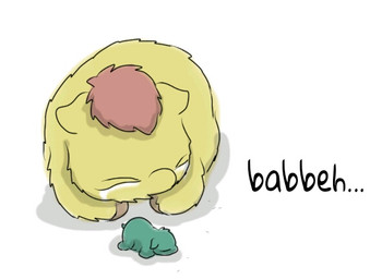 >_< ambiguous_feral ambiguous_gender baby_talk bodily_fluids brown_hair corpse crying death dialogue duo eyes_closed feral fur green_body green_fur grief hair hooves lying neonate on_front simple_background tears text white_background yellow_body yellow_fur young young_ambiguous young_feral carpdime fluffy_pony fluffy_pony_(species) mammal digital_media_(artwork) english_text shaded