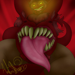 armpit_fetish armpit_hair belly belly_mouth body_hair fangs fangs_bared long_tongue looking_at_viewer male mouth_focus solo tail teeth tongue tongue_out fledgedragonfox angelo_(fledgedragonfox) demon humanoid 1:1 digital_media_(artwork)
