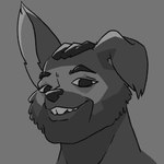 anthro crossgender laugh male smile solo unknown_artist prostokvashino tama-tama hybrid 1:1 meme monochrome