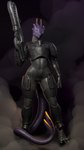 anthro armor clothing female glowing glowing_body glowing_horn horn solo spacesuit tail tall weapon apulaz mythology phegi alien dragon humanoid mythological_creature mythological_scalie scalie 3d_(artwork) 9:16 absurd_res digital_media_(artwork) hi_res