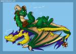 duo feral horn male membrane_(anatomy) membranous_wings smile tail wings darkenstardragon activision mythology spyro_the_dragon terrador volteer dragon mythological_creature mythological_scalie scalie 2015