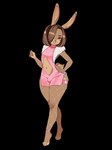 anthro brown_body brown_fur brown_hair clothed clothing escort femboy fishnet_clothing fishnet_legwear fur hair legwear looking_at_viewer male navel simple_background smile solo tail transparent_background wmamoru character_riley_(lunakuma) lagomorph mammal alpha_channel