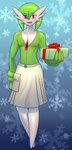 gift holidays looking_at_viewer male solo mykiio christmas nintendo pokemon dale_(mykiio) fan_character gardevoir generation_3_pokemon pokemon_(species) hi_res