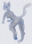 anthro butt female grey_body solo cooshoo domestic_cat felid feline felis mammal sketch