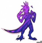 3_heads 3_toes 4_claws anthro black_eyes black_outline bodily_fluids claws dewclaw featureless_chest featureless_crotch feet front_view green_eyes green_pupils head_down head_hands head_spikes looking_at_own_hands looking_at_self multi_head nude open_mouth outline pupils purple_body purple_sclera purple_skin saliva saliva_on_tongue saliva_string sharp_teeth simple_background solo spikes spikes_(anatomy) spinal_spikes standing sweat sweatdrop tapering_tail tapering_tongue teeth text toe_claws toes tongue tongue_out white_background white_text year spikedkanine romeo_li_(xpsm140) dinosaur dromaeosaurid prehistoric_species reptile scalie theropod velociraptor 2016 artist_name colored_sketch dated digital_drawing_(artwork) digital_media_(artwork) full-length_portrait impact_(font) portrait sketch