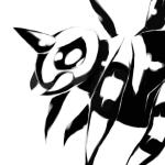 ambiguous_gender angry looking_aside simple_background solo white_background zaikudo nintendo pokemon arachnid ariados arthropod generation_2_pokemon pokemon_(species) 1:1 black_and_white digital_media_(artwork) low_res monochrome