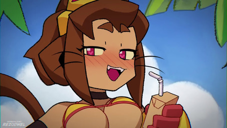 abs anthro anthro_penetrated armwear being_watched beverage big_breasts bikini biped black_armwear black_clothing black_legwear blush bottomless bouncing_breasts breasts brown_ears brown_eyebrows brown_hair brown_tail clothed clothed_anthro clothed_female clothing coconut_tree cowgirl_position cross eyebrows faceless_character faceless_male female female_anthro female_on_top female_penetrated from_front_position fruit_tree gameplay_mechanics genitals group hair hand_on_hip healing healing_sex heart_eyes heart_symbol holding_beverage holding_object human_on_anthro human_penetrating human_penetrating_anthro interspecies juice_box legwear looking_at_another looking_at_viewer lying machine male male/female male_anthro male_on_bottom male_penetrating male_penetrating_female mostly_offscreen_character mostly_offscreen_male muscular muscular_male navel on_back on_bottom on_top outside_sex palm_tree penetration penis plant purple_body red_eyes sex swimwear tail tree tropical two-piece_swimsuit vaginal vaginal_penetration vulva whiskers yellow_bikini yellow_clothing yellow_sclera yellow_swimwear rezodwel sound_warning gameoverse glitch_productions gobbles_(gameoverse) kaboodle_(gameoverse) kit_bodega dinosaur domestic_cat felid feline felis human mammal prehistoric_species reptile robot scalie 16:9 2026 2d_animation animated frame_by_frame loop short_playtime sound video widescreen