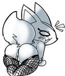 all_fours anthro anus blush butt clothing female genitals legwear open_mouth pantyhose pussy raised_tail solo surprised_expression tail viofsa aggretsuko sanrio fenneko canid canine fennec_fox fox mammal true_fox 2025 digital_media_(artwork) shaded simple_shading sketch