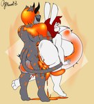 anthro bodily_fluids colored_cum cum cum_in_ass cum_inflation cum_inside cum_on_ground cum_on_leg cumshot duo ejaculation embracing_during_sex female genital_fluids hair hug hugging_another hyper hyper_inflation inflation leaking_cum long_tail male male/female orange_cum orgasm red_hair tail unusual_bodily_fluids unusual_cum unusual_genital_fluids x-ray_vision orangejuicemann lagomorph leporid mammal rabbit unknown_species absurd_res character_request hi_res