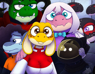 anthro big_breasts blush blush_lines bow_tie breasts clothed clothing eyelashes female floppy_ears freckled_face freckles hair jumpsuit living_hair long_eyelashes looking_at_viewer male non-mammal_breasts pseudo_hair scales selfie simple_background smile snake_hair spines uniform drake_fenwick drxii third-party_edit fallout kobold_quest microsoft banana_kobold coriander_kobold milkshake_kobold pistachio_kobold psilocybin_kobold wonderful_kobold deathclaw kobold medusabold reptile scalie snake squirrelbold stegobold color_edit colored digital_media_(artwork) hi_res