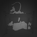 anthro bed big_penis bulge bunk_bed duo erection furniture genitals glory_hole imminent_sex long_penis male male/male milking_table nude penis penis_through_bed raised_tail shocked size_difference smile surprise tail tenting crimetxt fylk american_opossum canid canine canis mammal marsupial virginia_opossum hi_res