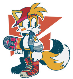 anthro backwards_baseball_cap backwards_hat baseball_cap boots clothing facial_markings footwear gloves handwear hat head_markings headgear headwear holding_object holding_skateboard jacket male markings patch_(fabric) pattern_background shoes simple_background skateboard solo topwear vehicle valeriagl92 sega sonic_the_hedgehog_(series) miles_prower canid canine fox mammal hi_res sketch