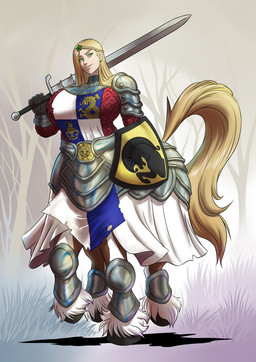 armor big_breasts blonde_hair braided_hair breasts clothing female gauntlets gloves green_eyes hair handwear horse_armor huge_breasts light_body light_skin looking_at_viewer melee_weapon pauldron shield solo sword weapon chochi european_mythology greek_mythology mythology centaur equid equid_taur humanoid_taur mammal mammal_taur taur 2022 digital_media_(artwork) digital_painting_(artwork) hi_res painting_(artwork)
