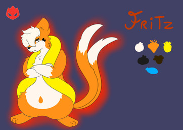 2_tails brown_eyes feral male multi_tail orange_body solo tail nintendo pokemon fan_character fritz_floatzel alpha_pokemon floatzel generation_4_pokemon pokemon_(species) absurd_res hi_res