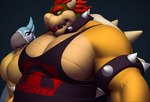 anthro anthro_on_anthro armband barazoku beak belly big_belly big_muscles big_pecs black_background blush clothing collar duo eyebrows feathers hair horn huge_muscles huge_pecs licking licking_lips licking_own_lips looking_at_another looking_at_muscles male male/male moobs musclegut muscular muscular_anthro muscular_male narrowed_eyes pecs self_lick shell shirt simple_background spiked_armband spiked_collar spiked_shell spikes spikes_(anatomy) stare tank_top teeth text text_on_clothing text_on_shirt text_on_tank_top text_on_topwear tongue tongue_out topwear reyriders breath_of_the_wild girl_staring_at_man's_chest mario_bros nintendo the_legend_of_zelda bowser kass_(tloz) avian koopa rito scalie 2021 3d_(artwork) digital_media_(artwork) english_text meme