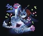 abdominal_bulge armor armor_plates female gaping gaping_pussy genitals pawpads paws pussy spots sushilegion capcom monster_hunter domestic_cat felid feline felis felyne flying_wyvern lynian mammal palico pantherine rath_wyvern rathalos snow_leopard hi_res